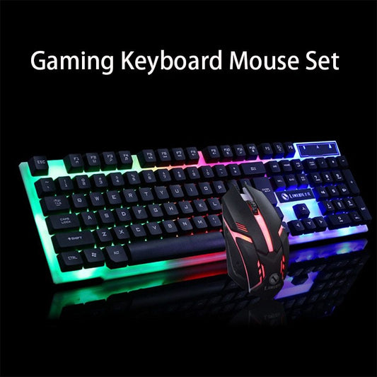 Gaming Keyboard Mouse Glowing Set - GadgetGameHub