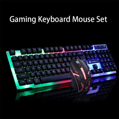 Gaming Keyboard Mouse Glowing Set - GadgetGameHub