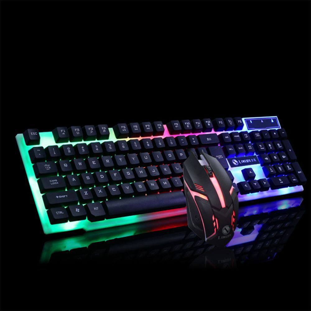 Gaming Keyboard Mouse Glowing Set - GadgetGameHub