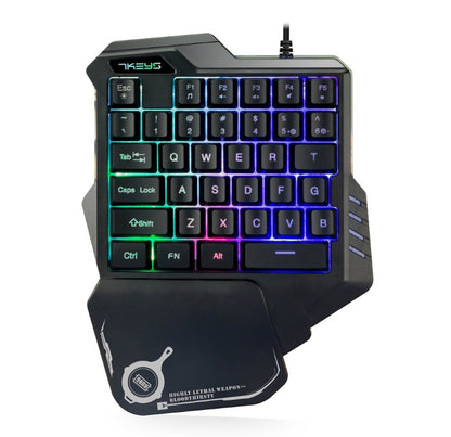 One-Handed Gaming Keyboard RGB - GadgetGameHub