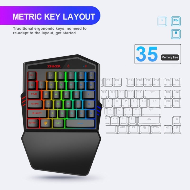 Gaming Keyboard Throne One Mouse Set - GadgetGameHub