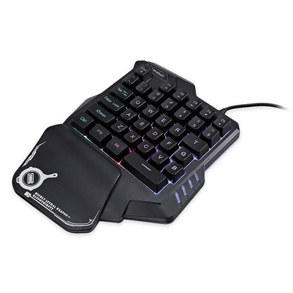 One-Handed Gaming Keyboard RGB - GadgetGameHub