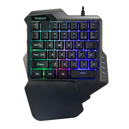 One-Handed Gaming Keyboard RGB - GadgetGameHub