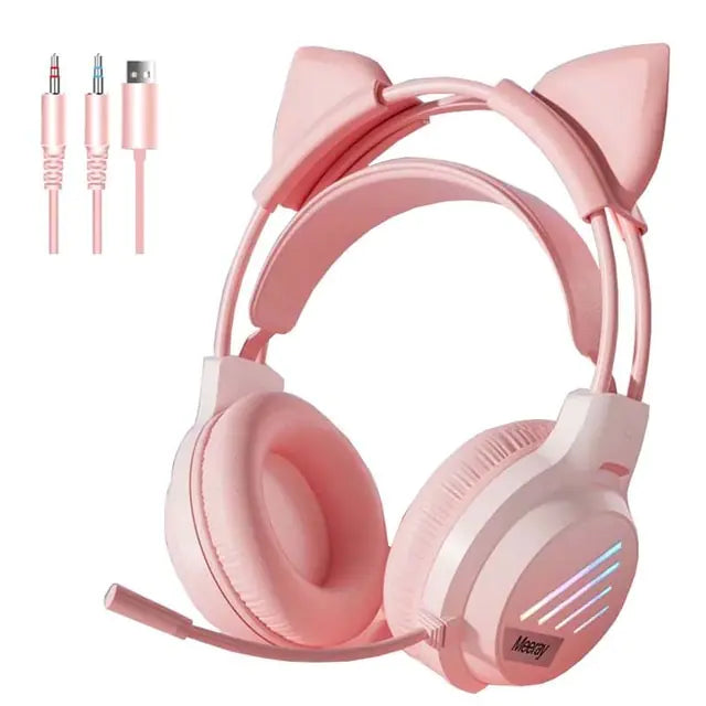 RGB Light Gamer Headset Cat Ear