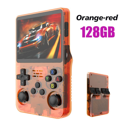 128G R36S Retro Handheld Video Game Console Linux System 3.5 Inch IPS Screen R35s Pro Portable Pocket Video Player 64GB Games - GadgetGameHub