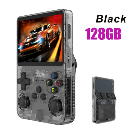 128G R36S Retro Handheld Video Game Console Linux System 3.5 Inch IPS Screen R35s Pro Portable Pocket Video Player 64GB Games - GadgetGameHub