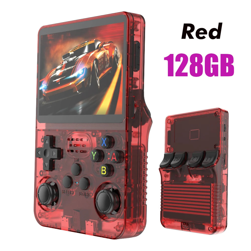 128G R36S Retro Handheld Video Game Console Linux System 3.5 Inch IPS Screen R35s Pro Portable Pocket Video Player 64GB Games - GadgetGameHub