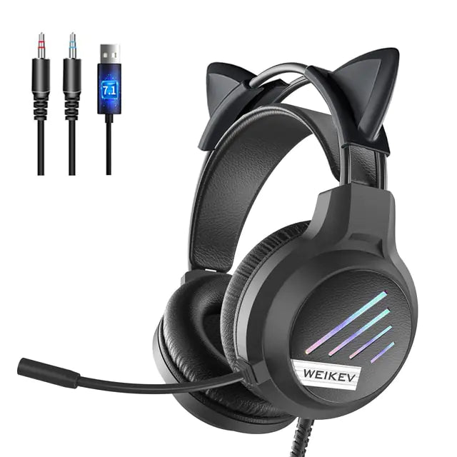 RGB Light Gamer Headset Cat Ear