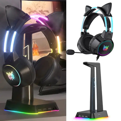 RGB Light Gamer Headset Cat Ear