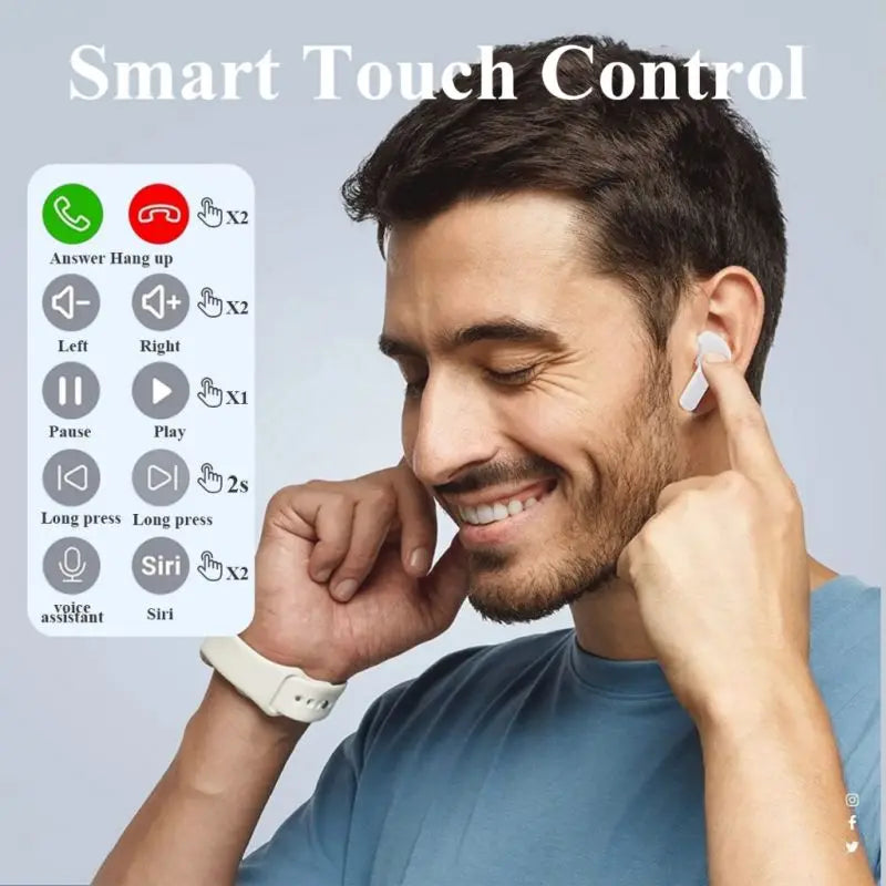 LED Display Smart Touch Bluetooth Headphone