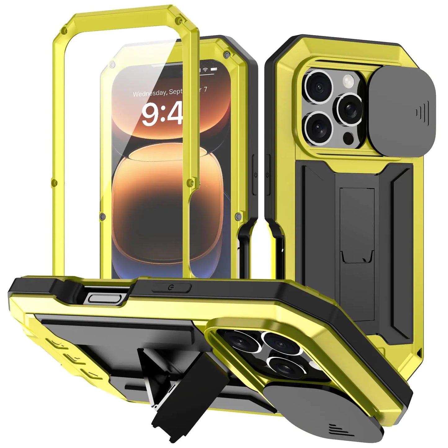 iPhone 16 Case with Screen Camera Protector Heavy Duty Waterproof Case