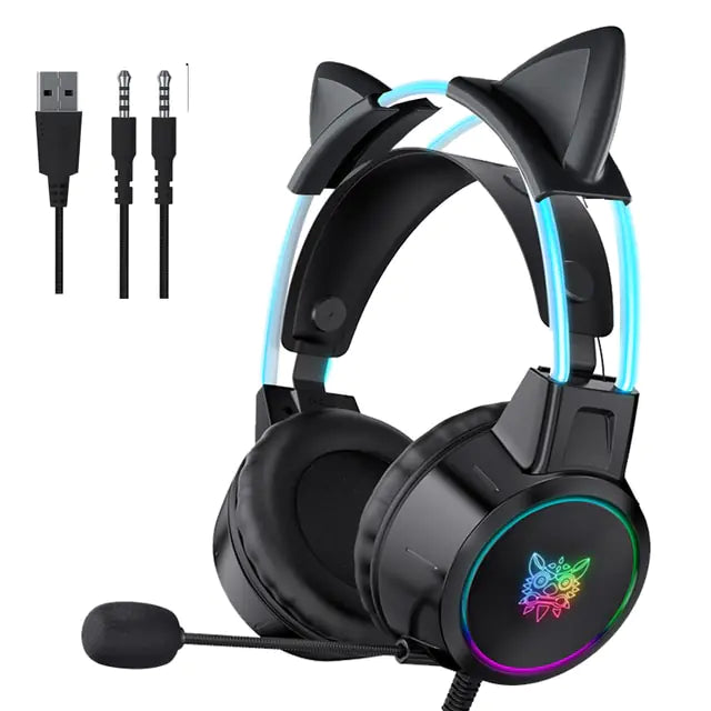 RGB Light Gamer Headset Cat Ear