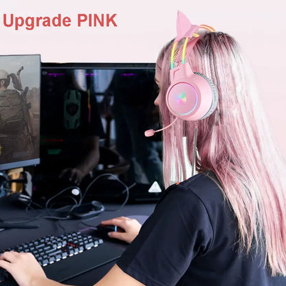 RGB Light Gamer Headset Cat Ear