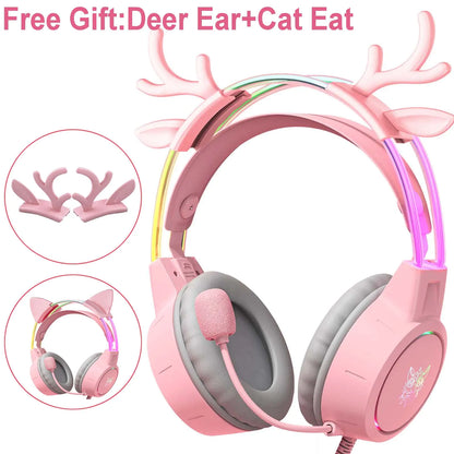 RGB Light Gamer Headset Cat Ear