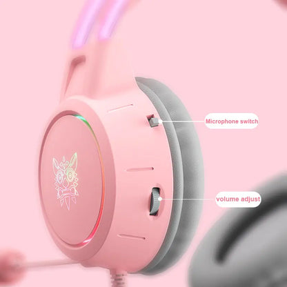 RGB Light Gamer Headset Cat Ear